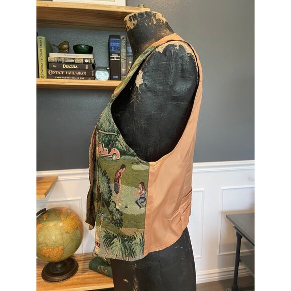 Vintage Golf Vest, Tapestry Design, Chelsea Studio, Large, Sports ~ 220713-MEL 8 - Picture 2 of 9